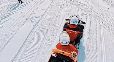 Abalı Kayak Merkezi'nde JAK timlerinden güvenlik devriyesi