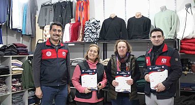 Acil Çağrı Merkezi ekipleri esnafı bilgilendirdi