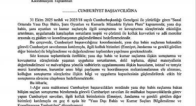 Adalet Bakanlığı'ndan 81 il başsavcılığına yasa dışı bahis yazısı