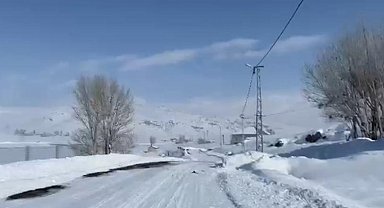 Ağrı'da etkili olan kar yağışı kenti beyaza boyadı