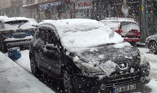 Ahlat'ta kar yağışı