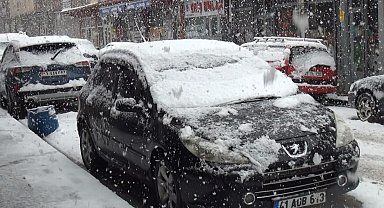 Ahlat'ta kar yağışı