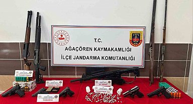Aksaray'da jandarmadan uyuşturucu ve kaçak silah operasyonu: 7 gözaltı