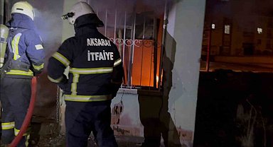 Aksaray'da müstakil ev alev alev yandı