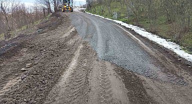 Aktarla Köyü'nde yol reglaj çalışmaları tamamlandı