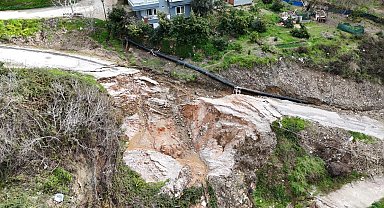 Alanya'da sağanak sonrası korkutan manzara