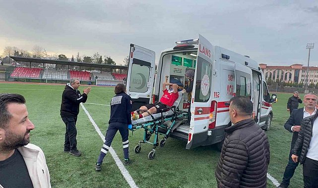 Amatör maçta saha karıştı