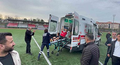 Amatör maçta saha karıştı