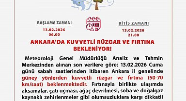 Ankara için fırtına uyarısı