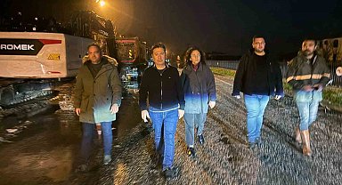 Aras çifti sabaha kadar yağmur mesaisi yaptı