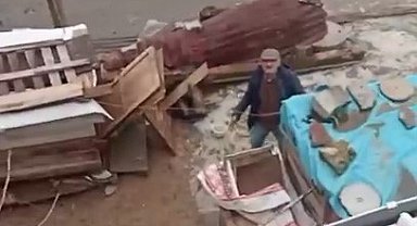 Arnavutköy'de komşuların kavgası kamerada