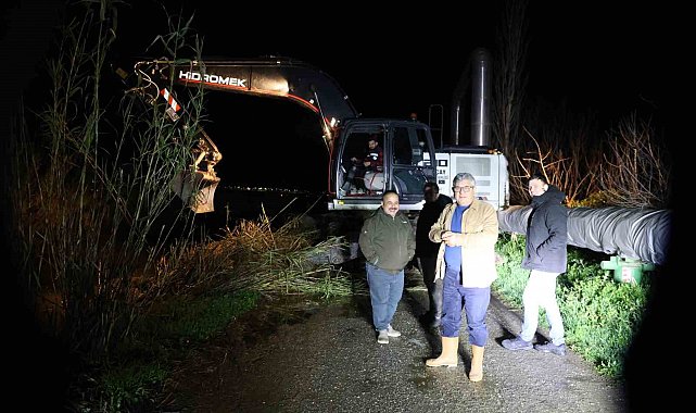 Aydın'da Emirdoğan Çayı taştı