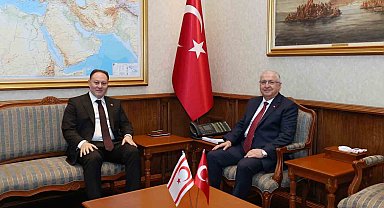 Bakan Güler, KKTC Meclis Başkanı Öztürkler ile görüştü