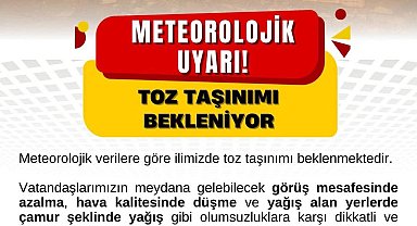 Bartın'da toz yağmuruna dikkat