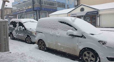 Başkale'de kar yağışı