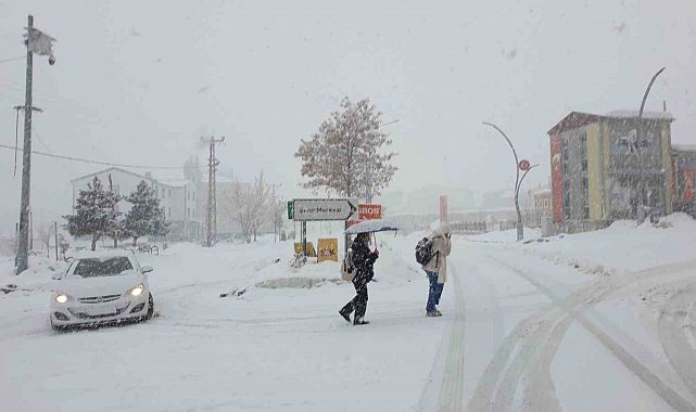 Başkale'de yoğun kar yağışı