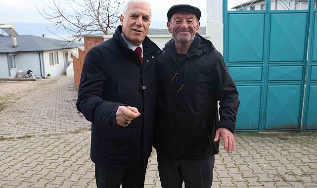 Başkan Bozbey'den Yaren Leylek ve Adem Amca'ya ziyaret