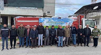 Başkan Çerçioğlu'nun küçük üreticilere yem destekleri devam ediyor