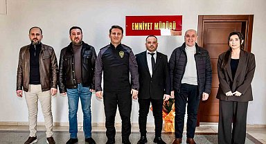Başkan Dilek ve yönetiminden İl Emniyet Müdürü Çağlar'a ziyaret