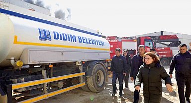 Başkan Gençay, yangın sürevini sahada takip etti