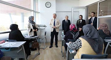 Başkan Palancıoğlu, sosyal tesislerde kursiyerlerle buluştu