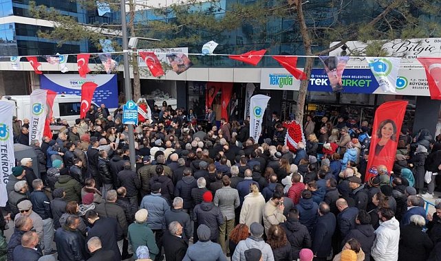 Belediyenin uygun fiyata et sattığı TEK Market'in 2.'si Çerkezköy'de açıldı