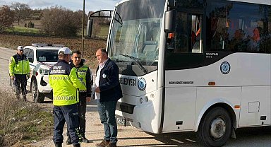 Bilecik'te sivil otobüs denetiminde 1 sürücüye işlem