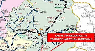 Bingöl-Diyarbakır karayolu tır trafiğine kapandı