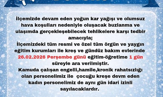 Bingöl'de 2 ilçede eğitime kar engeli