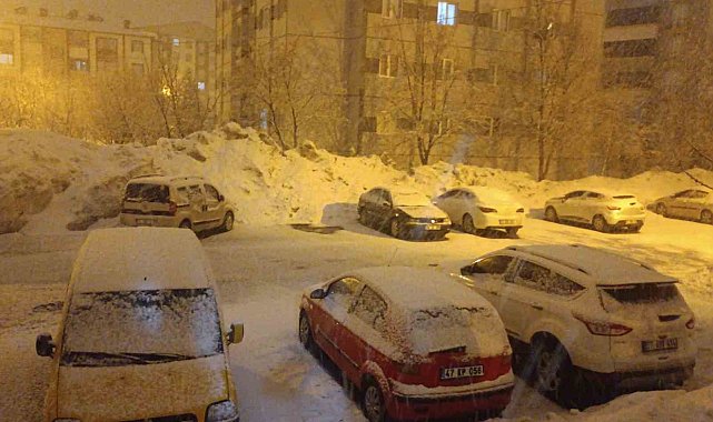 Bitlis'te gece yarısı kar yağışı etkisini arttırdı