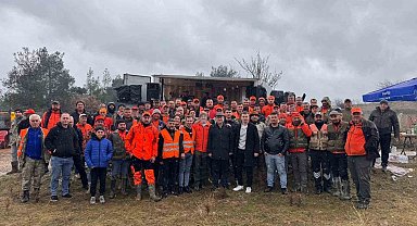 Buldan'da düzenlenen resmi avda 56 yaban domuzu avlandı