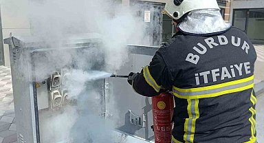 Burdur'da trafoda yangın paniği