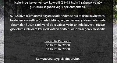 Bursa Valiliğinden kuvvetli yağış uyarısı