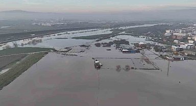 Bursa'da binlerce dekar ekili alan sular altında