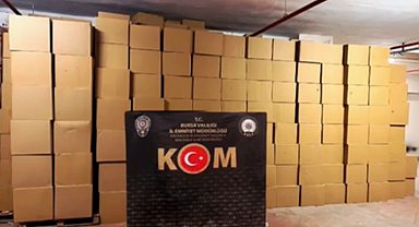 Bursa'da dev kaçak tütün operasyonu...Milyonlarca makaron ele geçirildi