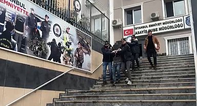 Büyükçekmece'de iş yerine molotoflu saldırı kamerada