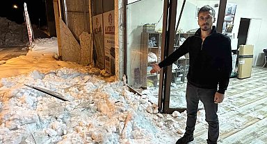 Çatıda biriken kar dehşeti: İş yeri sahibi ölümden döndü