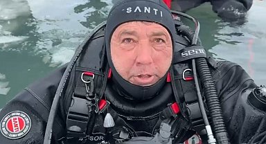 Çıldır Gölü'nde 6 Şubat depremi anısına dalış yaptılar