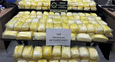 Cizre'de 142 kilo metamfetaminle yakalanan 2 zehir taciri tutuklandı