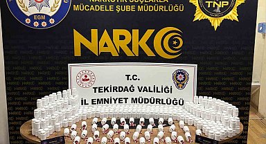 Çorlu'da 2 'torbacı' tutuklandı, 26 bin 730 sentetik ecza ele geçirildi