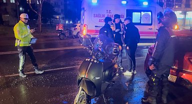 Çorlu'da çukura dalan motosikletli yaralandı