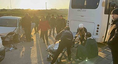 Çorlu'da zincirleme kaza: 1 yaralı