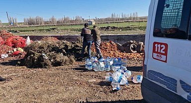 Çorum'da 180 litre kaçak alkol imha edildi