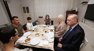 Cumhurbaşkanı Erdoğan, iftarda Kayacık ailesinin misafiri oldu