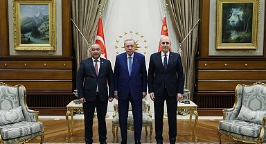 Cumhurbaşkanı Erdoğan, Kırgızistan Meclis Başkanı Turgunbek uulu'yu kabul etti