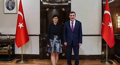 Cumhurbaşkanı Yardımcısı Yılmaz, Avrupa Komisyonu Genişlemeden Sorumlu Komiseri Kos ile görüştü