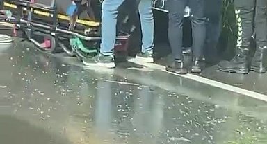 D100 kara yolunda kaza yapan araç ters döndü, sürücü yaralandı