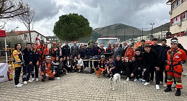 Datça'da deprem tahliye tatbikatı gerçekleştirildi