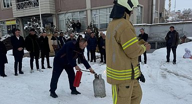 Demirözü'nde yangın tatbikatı gerçekleştirildi