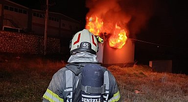 Denizli'de trafo yangını paniğe neden oldu